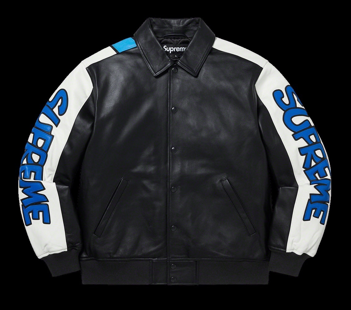 Supreme®/Smurfs™ Leather Varsity Jacket